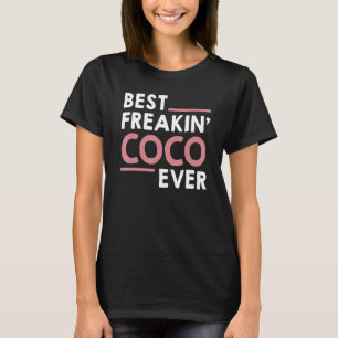 T-shirt Chemises Coco pour femmes Grand-mère mignonne Meil