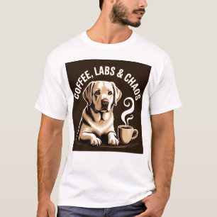 T-shirt Chemises Coffee Labs et Chaos - Drôle Labrador Chi