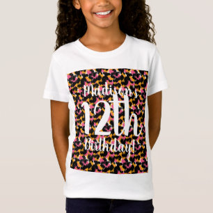 T-Shirt Chemises d'anniversaire à motif imprimé guépard po