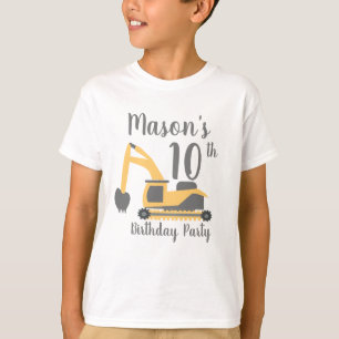 T-shirt Chemises d'anniversaire de fête de construction po