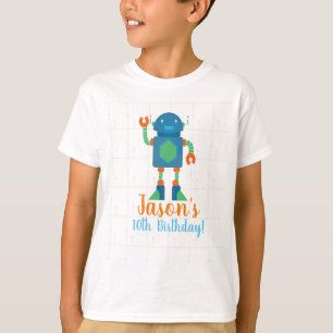 T-shirt Chemises d'anniversaire de robotique de robot pour