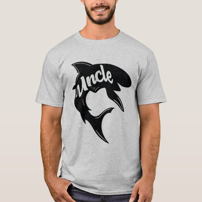 T-shirt Chemises d'anniversaire d'oncle Baby Shark (Devant)
