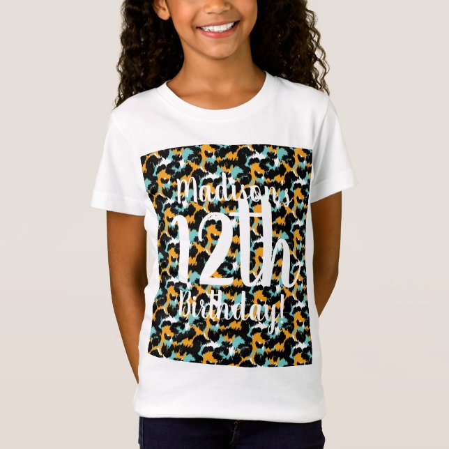 T-Shirt Chemises d'anniversaire Poster de animal Cheetah p (Devant)