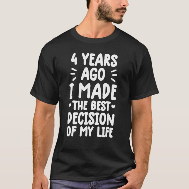 T-shirt chemises d'anniversaire pour les couples mariés 4  (Devant)