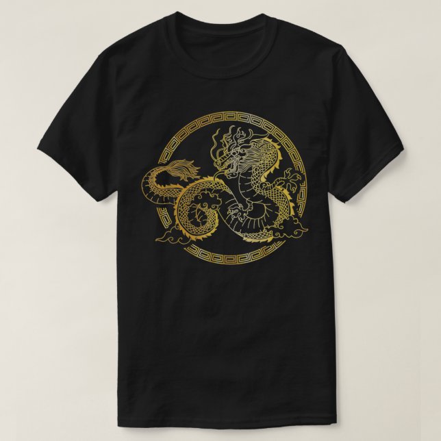 T-shirt Chemises d'arts martiaux chinois Tai Chi Dragon TS (Design devant)