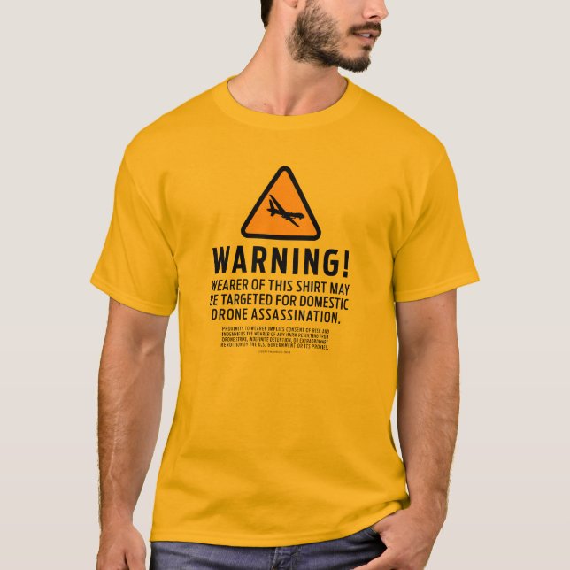 T-shirt Chemises d'avertissement de grève de bourdon (Devant)