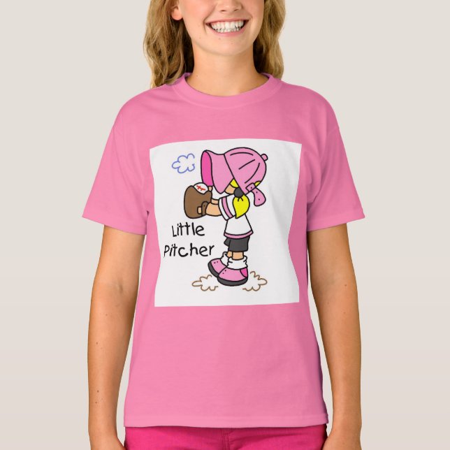 T-shirt Chemises de baseball pour filles lanceuses et cade (Devant)