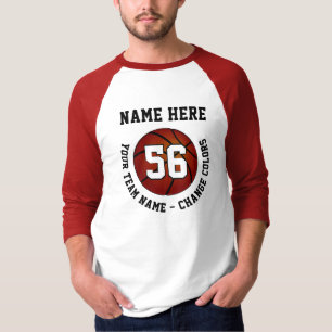 T-shirt Chemises de Basketball avec Nom, Numéro, Équipe