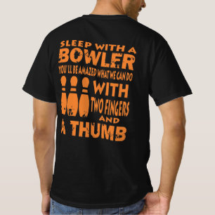 T-shirt Chemises de Bowling Dormir avec le cadeau Bowler