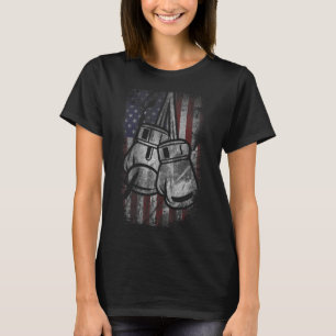 T-shirt Chemises de boxe drapeau américain pour hommes fem
