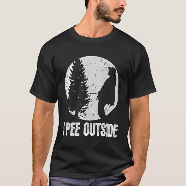 T-shirt Chemises De Camping Amusantes Pour Hommes Je Pee D (Devant)