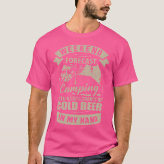 T-shirt Chemises de Camping Bière Froide Alcool Tee - shir