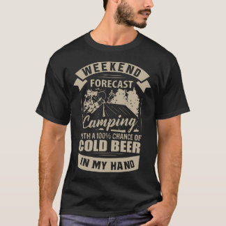 T-shirt Chemises de Camping Bière Froide Alcool Tee - shir