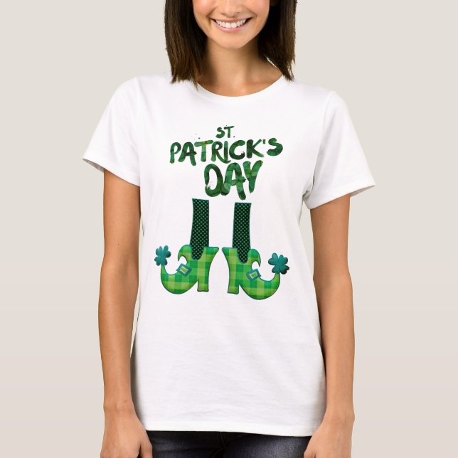 T-shirt Chemises de chaussures de Leprechaun Saint-Patrick (Devant)