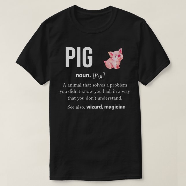 T-shirt Chemises De Cochon Pour Hommes Porc Rose Piggy Por (Design devant)