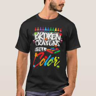 T-shirt Chemises de crayons cassés encore de couleur Santé