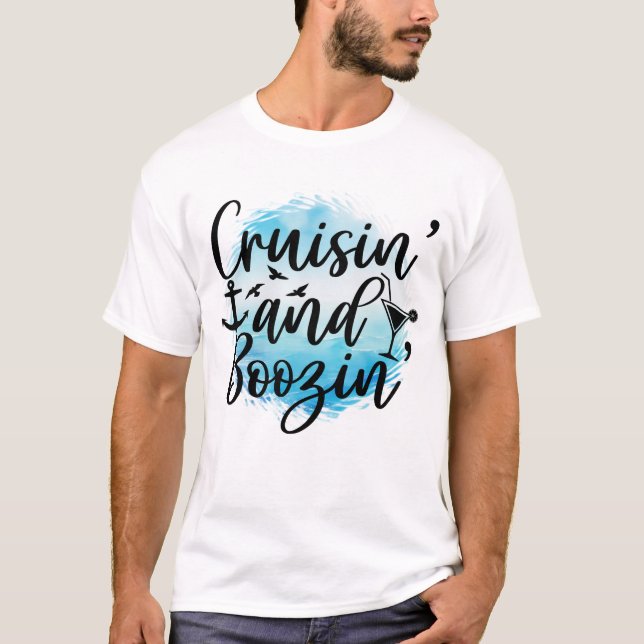 T-shirt Chemises de croisière et Boozin' (Devant)
