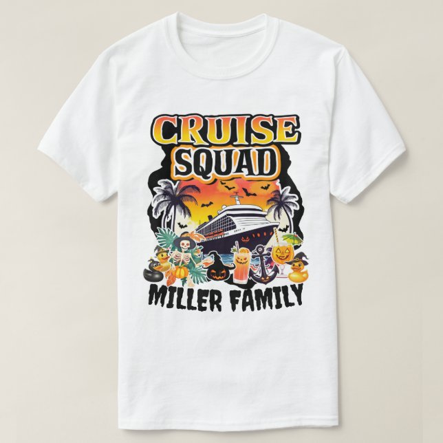 T-shirt Chemises de croisière Halloween (Design devant)