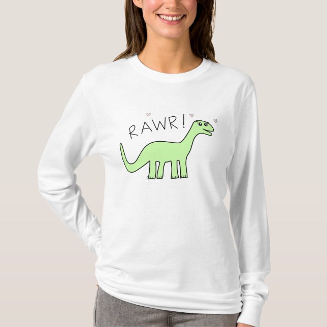 T-shirt Chemises de dames Bronto Rawr (Devant)