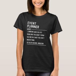 T-shirt Chemises de définition de planificateur d'événemen