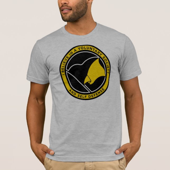 T-shirt Chemises de drapeau d'AnCap (Devant)
