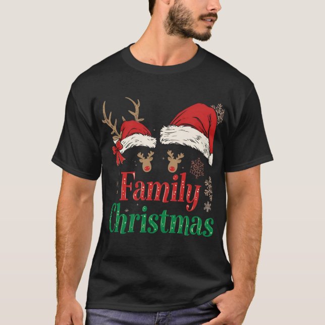 T-shirt Chemises de famille de Noël 2025 | Vacances (Devant)