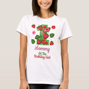 T-shirt Chemises de femme de premier anniversaire fraise m