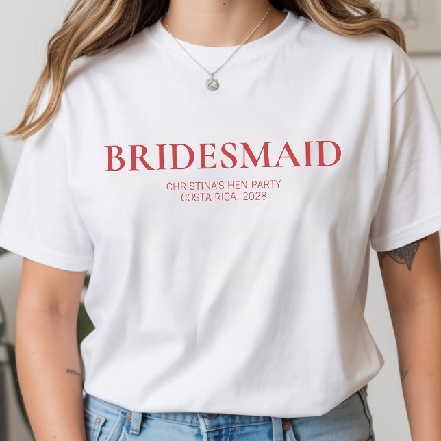 T-shirt Chemises de fête de mariage personnalisées pour en (Bachelorette party shirt, Bride team matching shirt, Bridesmaid proposal gift)