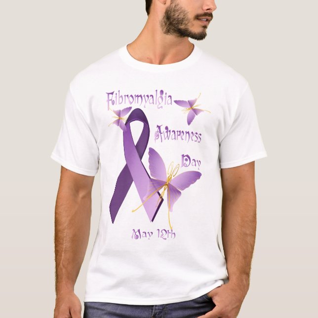 T-shirt Chemises de jour de conscience de fibromyalgie (Devant)