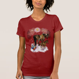 T-shirt Chemises de jument et de poulain de Chirstmas