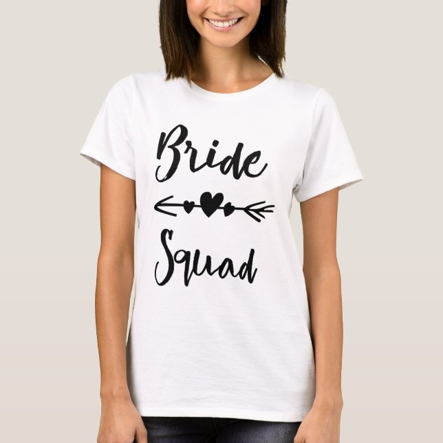 T-shirt Chemises de la fête de mariée de la brigade (Devant)