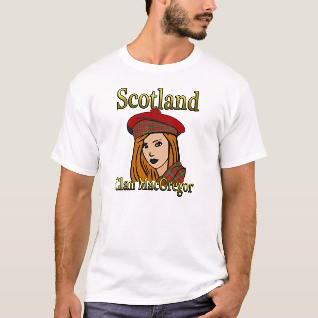 T-shirt Chemises de l'Ecosse de tartan de MacGregor de (Devant)