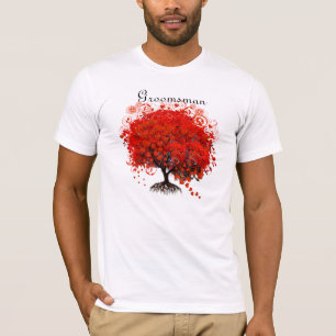 T-shirt Chemises de mariage à l'arbre rouge, cadeaux, auto