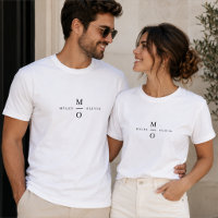 Chemises de monogramme de mariage | Chemises de co
