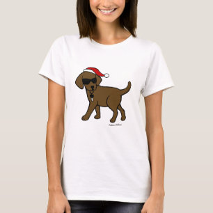 T-shirt Chemises de Noël de bande dessinée de Labrador de