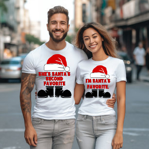 T-shirt Chemises de Noël marquées amusantes pour les coupl