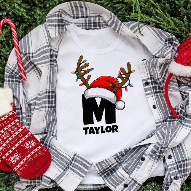 T-shirt Chemises de Noël Monogrammes (Créateur téléchargé)