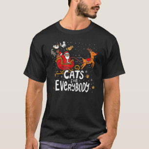 T-shirt Chemises de Noël pour tout le monde Chats X mas La