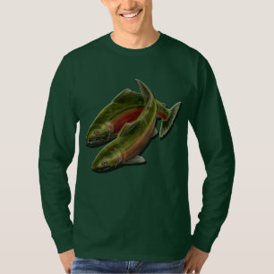 T-shirt Chemises de pêche Coho Chemises Saumons hommes