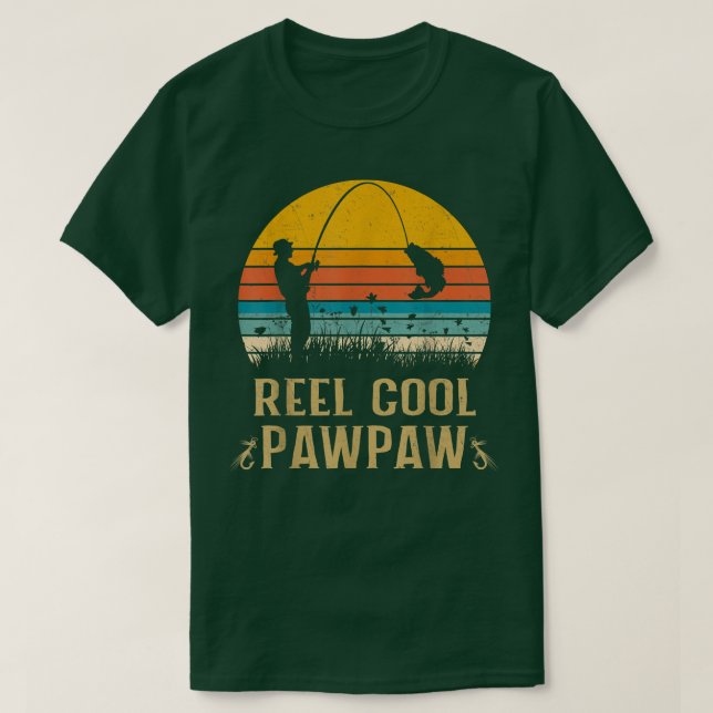 T-shirt Chemises de Pêche Cool Pawpaw, Pères Amusants  (Design devant)