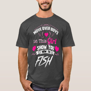 T-shirt Chemises De Pêche Pour Filles - Déplacer Les Garço