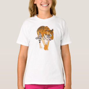 T-shirt Chemises de peinture numérique Tiger Walking