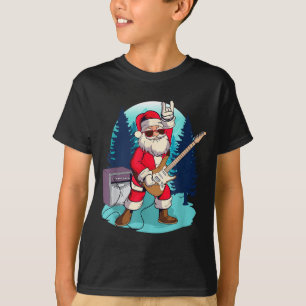 T-shirt Chemises de Père Noël pour guitaristes cadeau pour