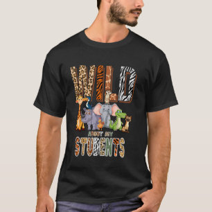 T-shirt Chemises de professeur à motif d'animal de zoo amu