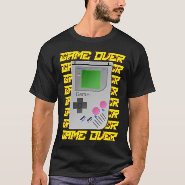 T-shirt chemises de rétro gaming 80s (Devant)