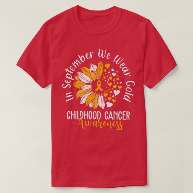 T-shirt Chemises de sensibilisation au cancer chez les enf (Design devant)