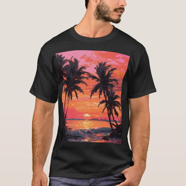 T-shirt Chemises de soleil sur la plage (Devant)