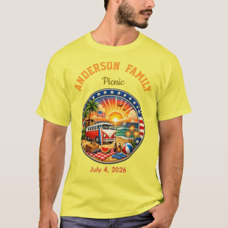 T-shirt Chemises de tee de fête de famille colorées