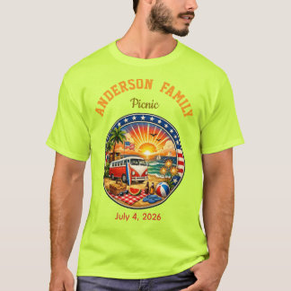 T-shirt Chemises de tee de parti de famille colorées
