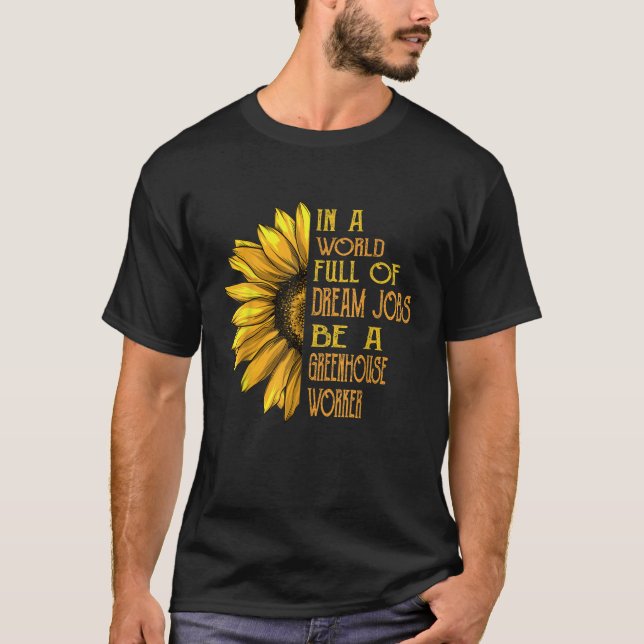 T-shirt Chemises de tournesol amusantes Chemises de serres (Devant)